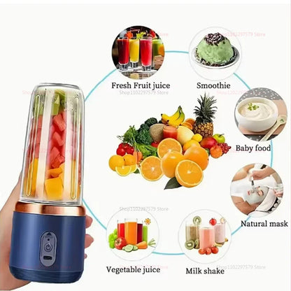 Portable Juicer Cup 400ML Fruit Blender