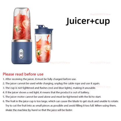 Portable Juicer Cup 400ML Fruit Blender